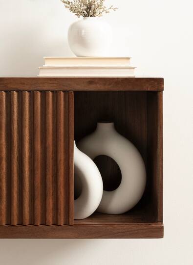 Kate and Laurel Furrow Short Wall Cabinet